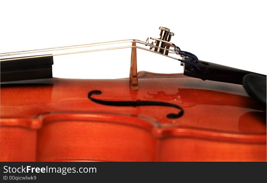 Violin On A White Background