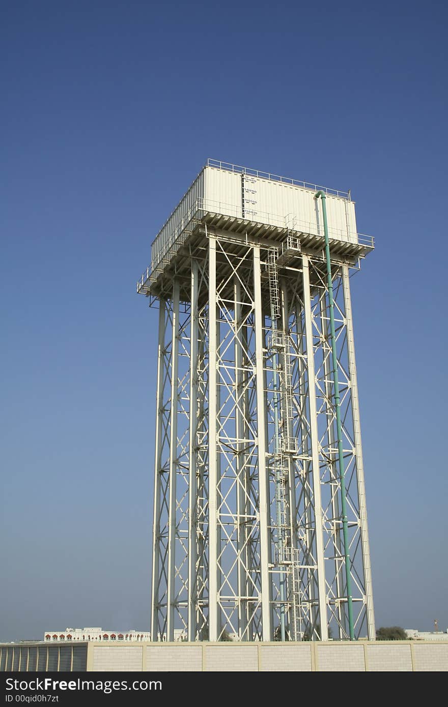 A big & high water storage tank.