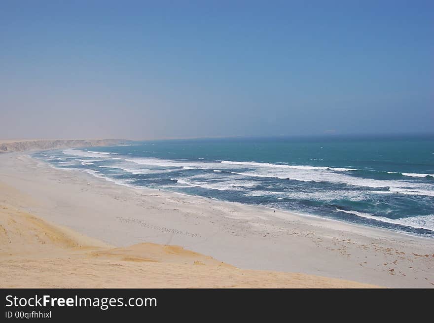 Empty coast Paracas National Park, Peru