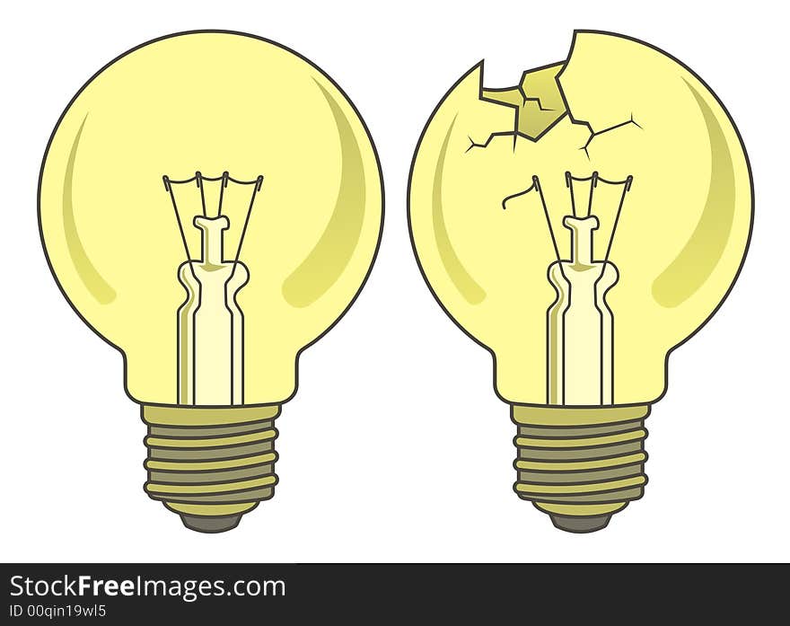 Light bulb illustration in two versions