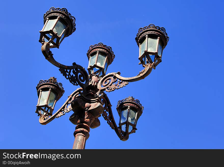 Portugal, Ponte de Lima: wonderful antic lamppost