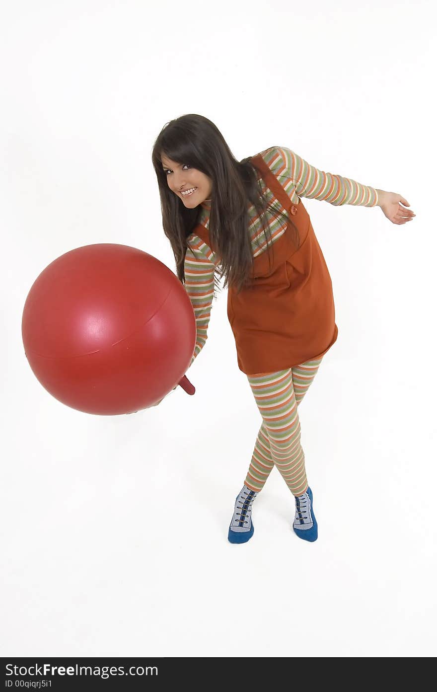 Girl With Training Ball