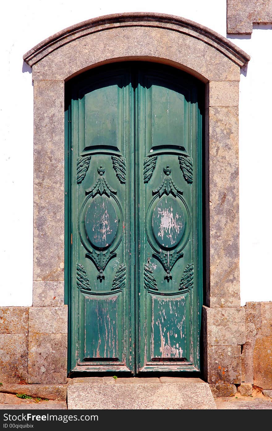 Portugal, Ponte de Lima, old  green door