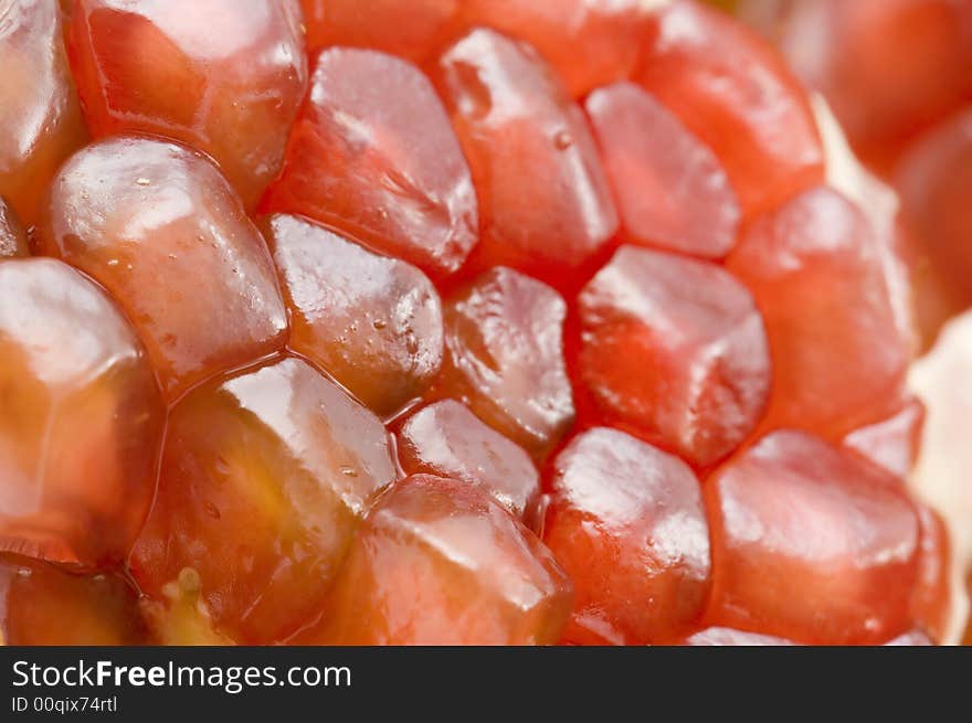 Object on white food fruit pomegranate. Object on white food fruit pomegranate