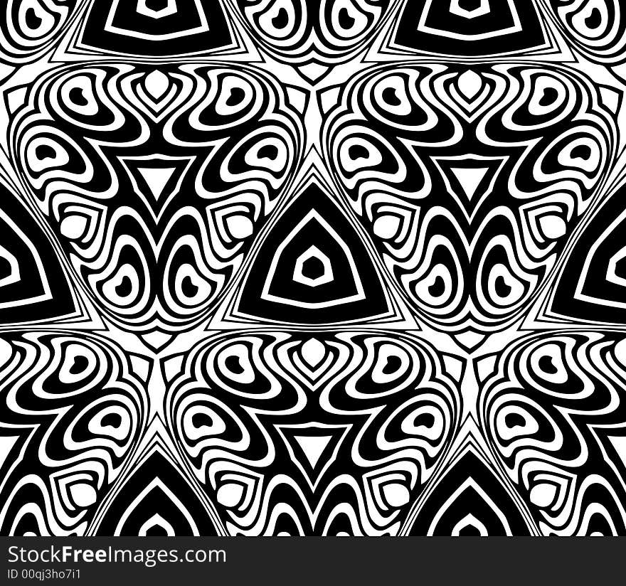 Abstract seamless black-and-white pattern - graphic illustration. Abstract seamless black-and-white pattern - graphic illustration