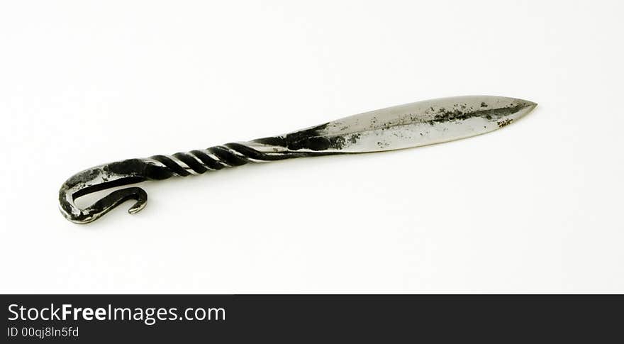 A Picture of a forged knife, made by the photographer.