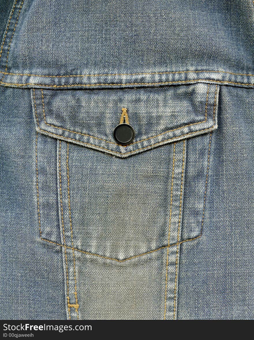 Grey jean pocket to background