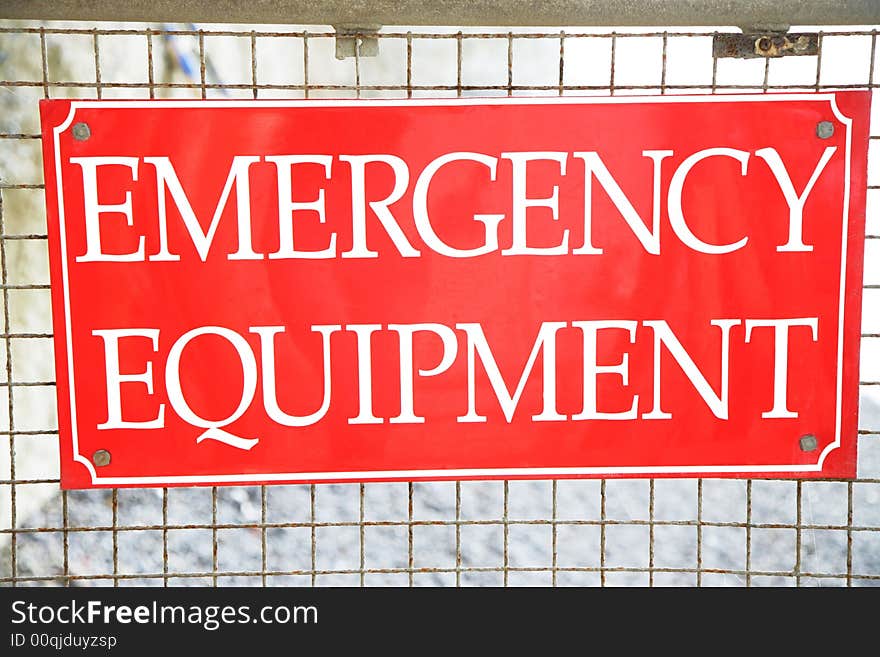 Sign Emergency Equipment