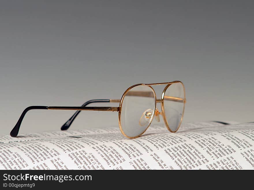 Newspaper and glasses