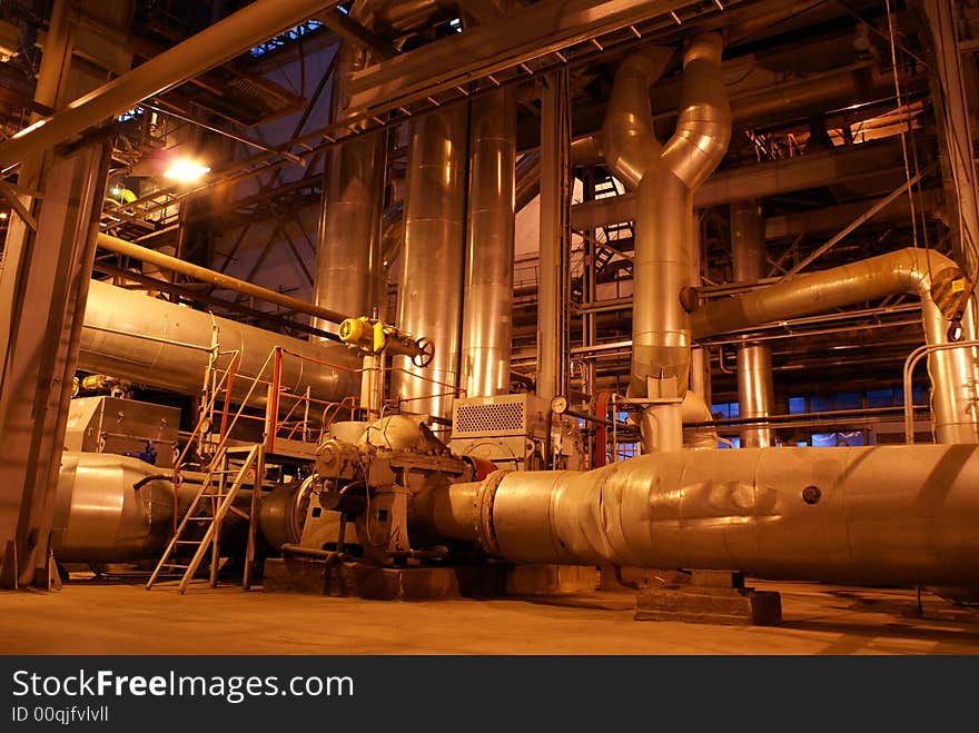 Different Types Of Pipes Inside Energy Plant. Different Types Of Pipes Inside Energy Plant