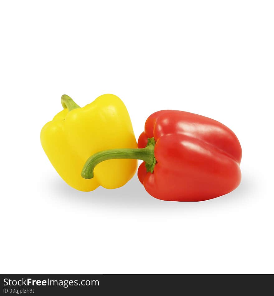 Red and yellow bell peppers