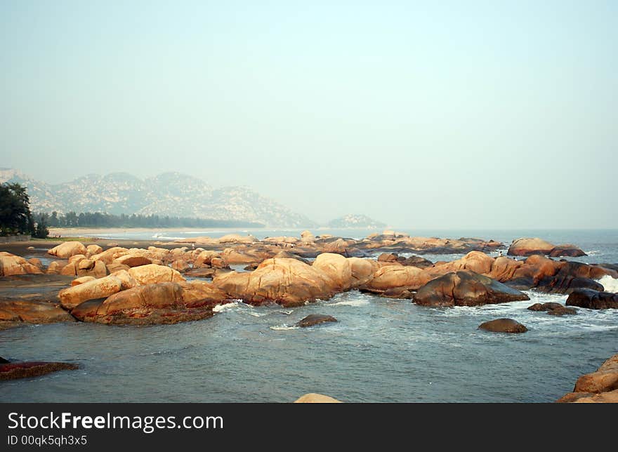 Boulders by the seaside