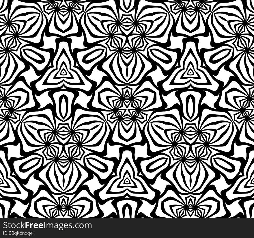 Abstract seamless black-and-white pattern - graphic illustration. Abstract seamless black-and-white pattern - graphic illustration