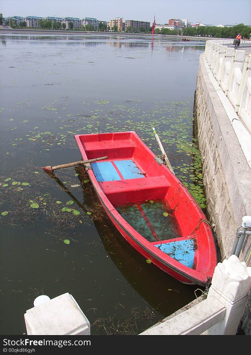 Bodt in the lakes in Heilongjiang Qiqihaer China