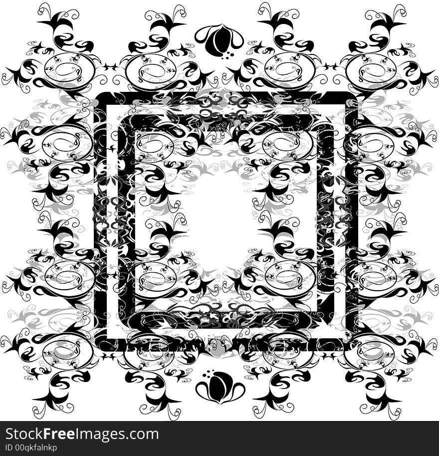 Black and white design ornament