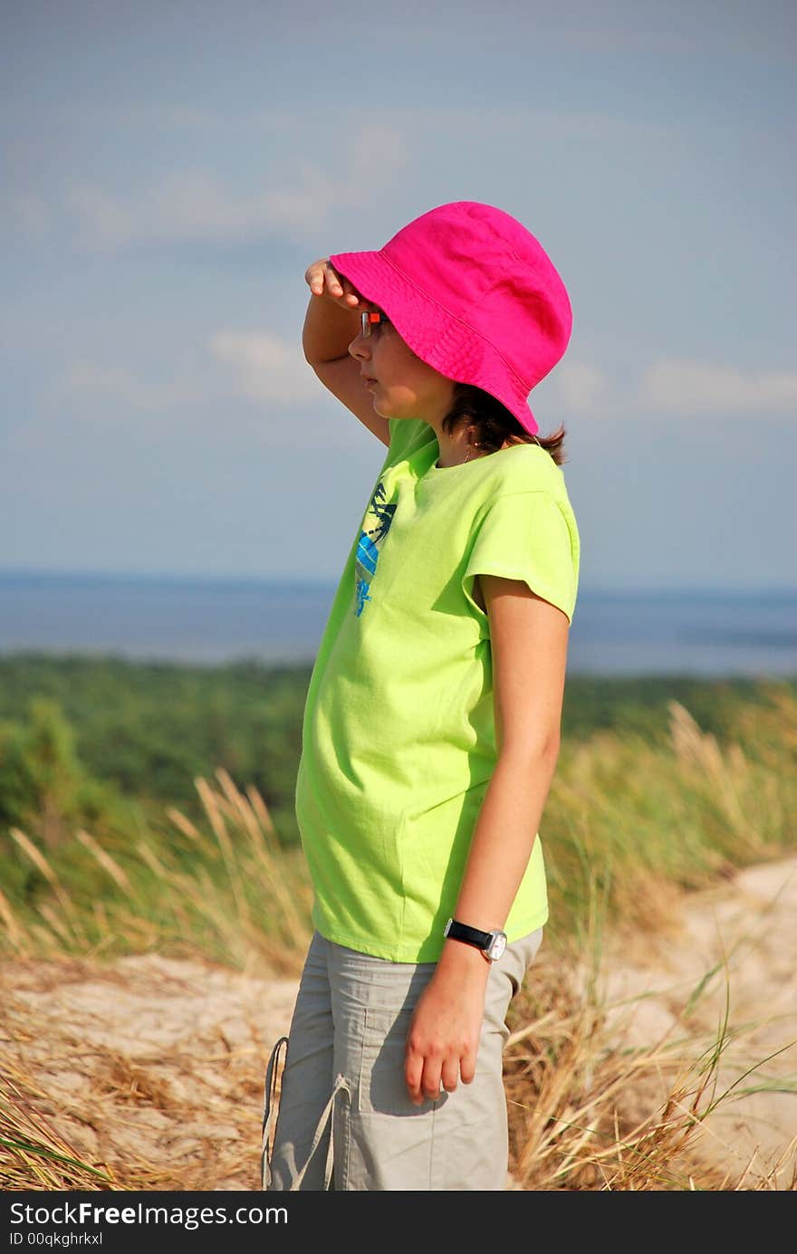 Young girl at seaside