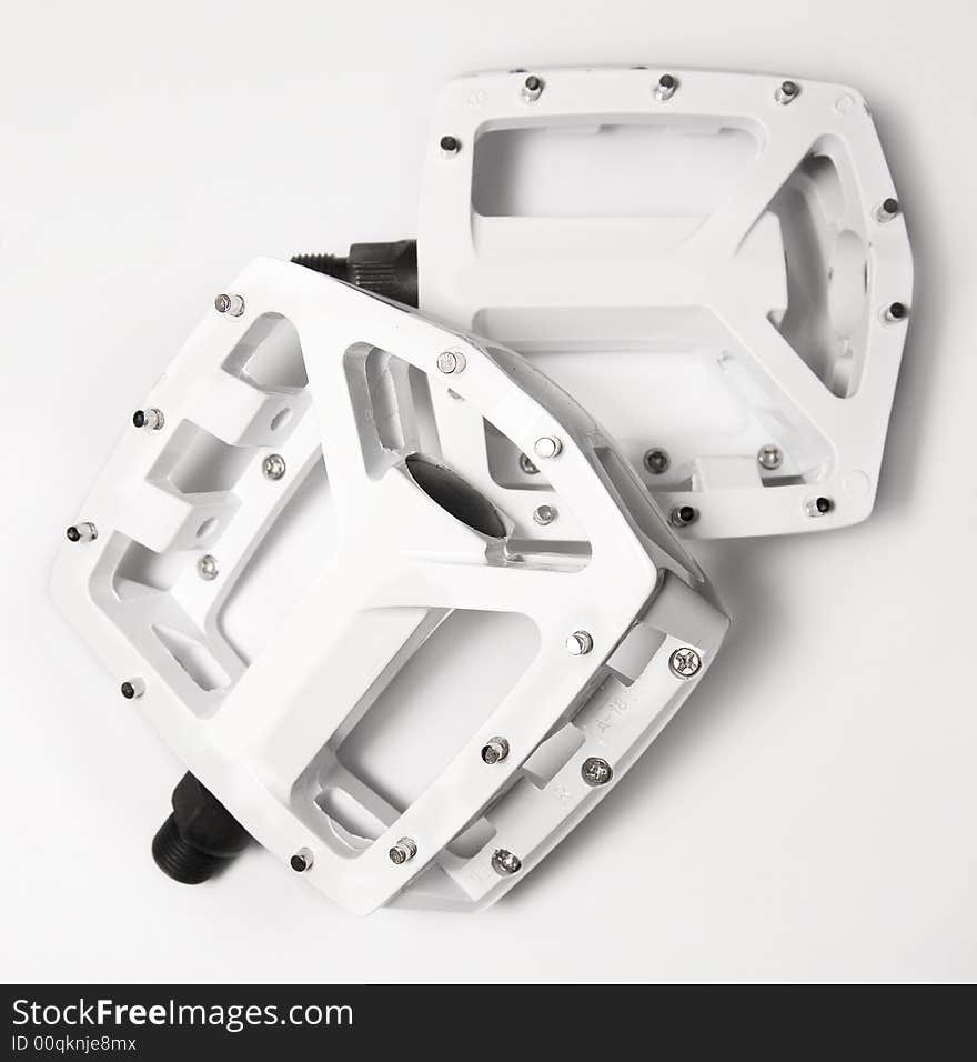 White Bicycle Platform Pedals