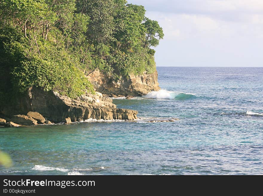 This a view of a the north Eastern shore line in the Village of Norwich in the Parish of Portland Jamaica