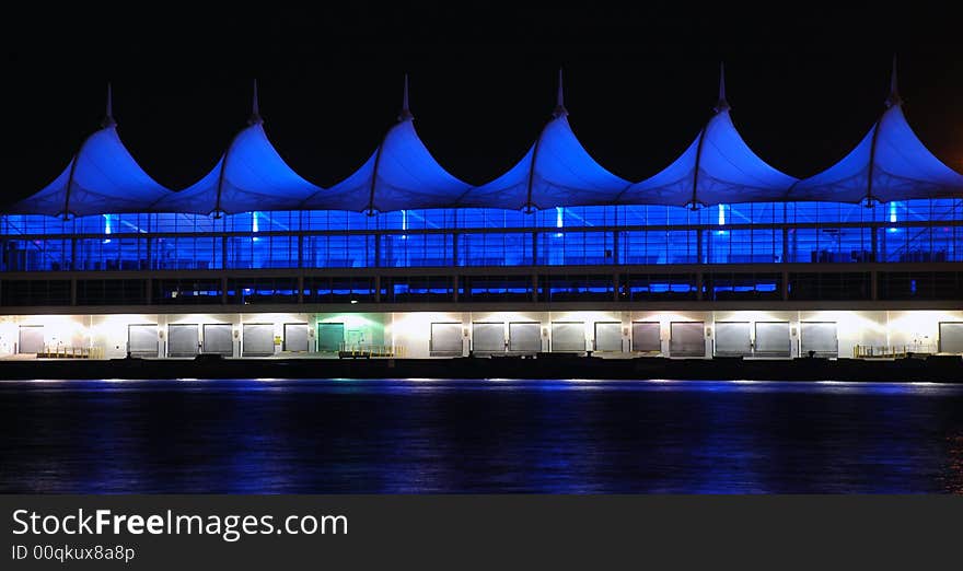 Miami Cruise Ship Port at Night