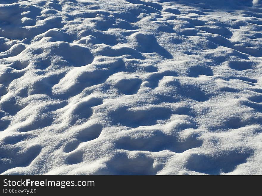 The invoice of a fresh snow