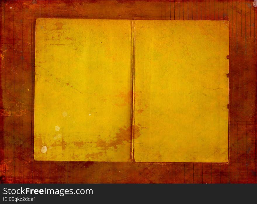 Grunge vintage open faced book