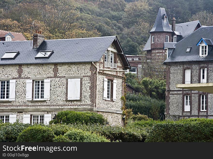 French historical village in an isolated area of Normandy. French historical village in an isolated area of Normandy