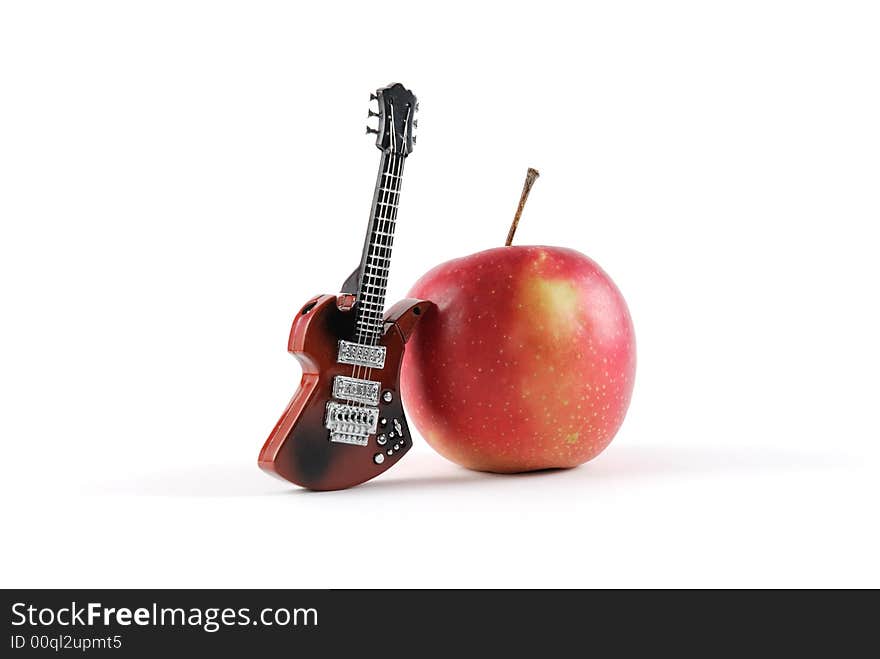 Guitar and apple