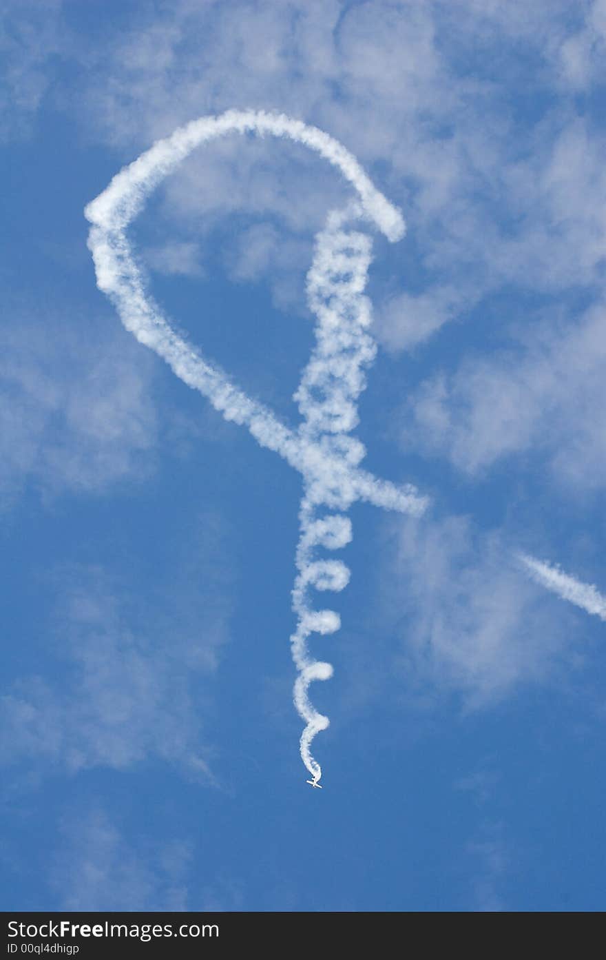 Pilot of this plane show his tactics by doing twist in the air for so many times. Pilot of this plane show his tactics by doing twist in the air for so many times