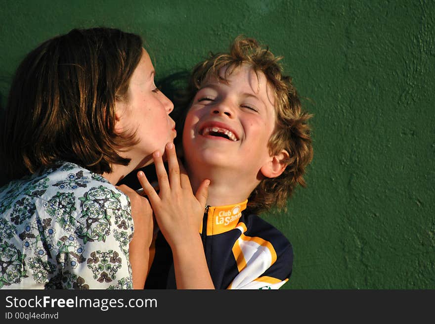 Close-up portrait of two children, nikon D70. Close-up portrait of two children, nikon D70