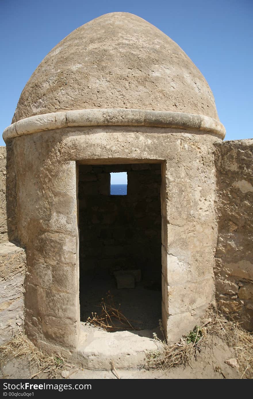 Defense turret at the retimno castle in crete. Defense turret at the retimno castle in crete