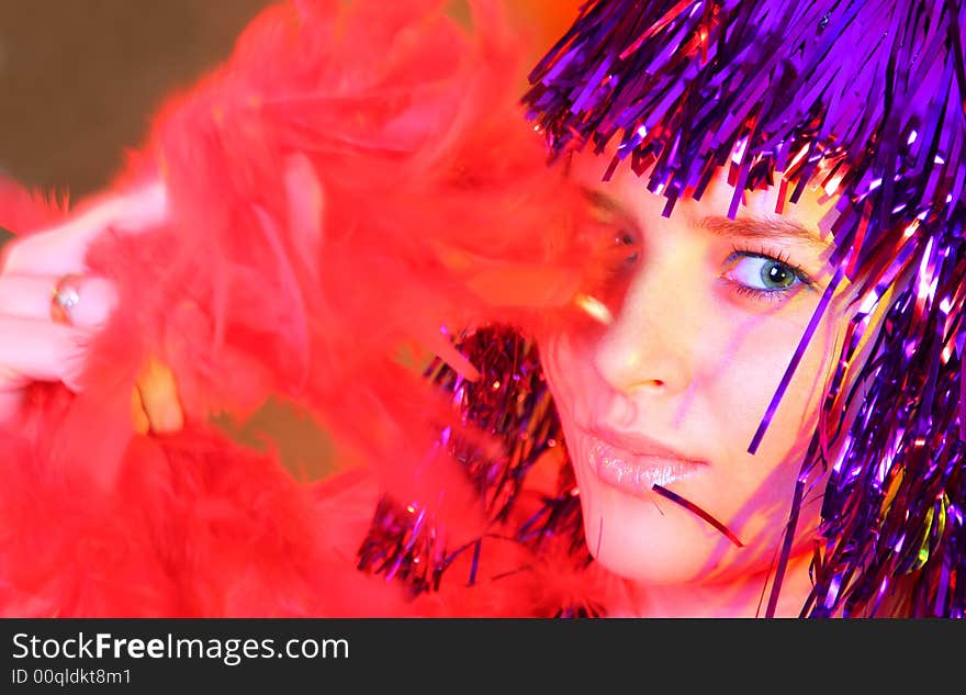 Beautiful girl and carnival