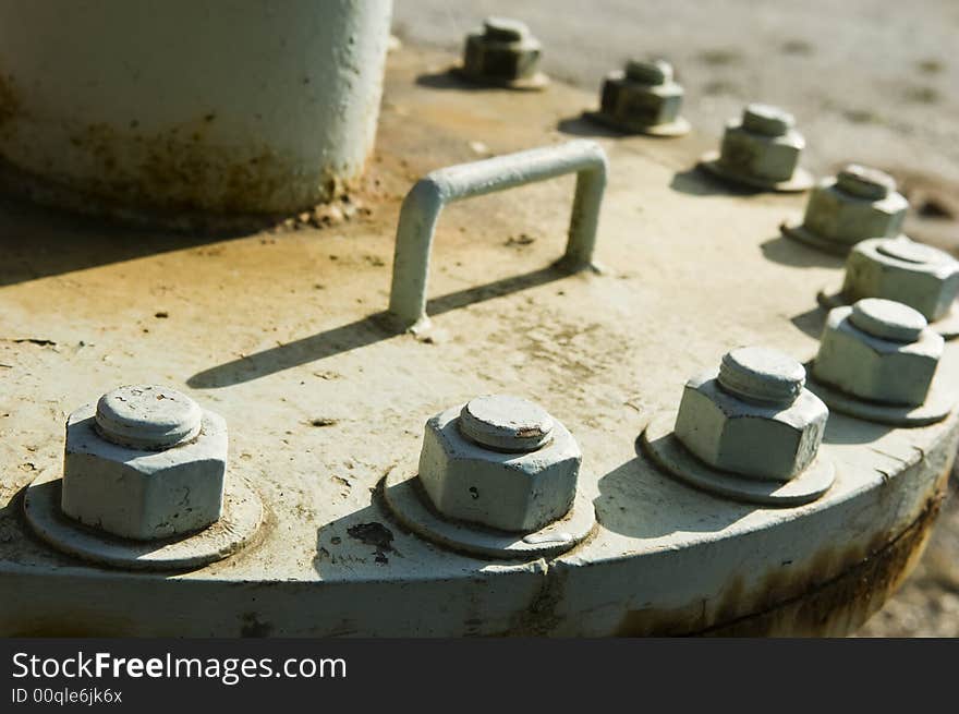 Detail of a pipework joint in a main