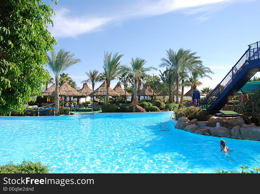 Luxurious swimming pool in Sharm el Shekh Hotel