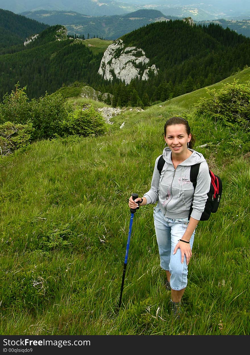 Girl Trekking