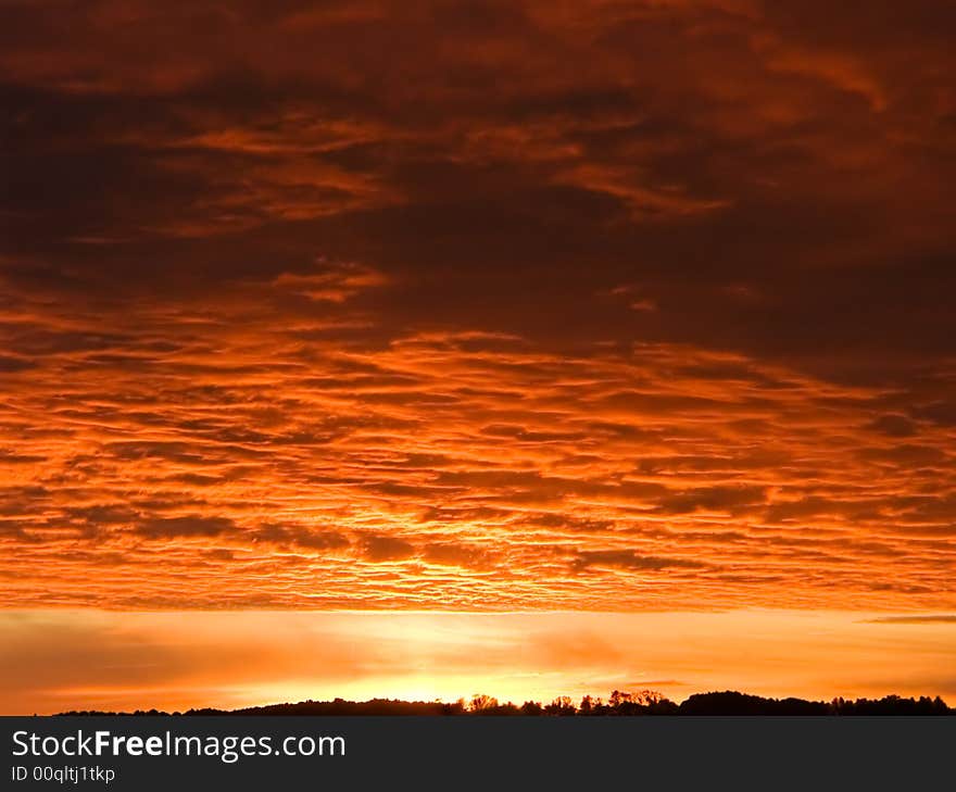 Red clouds