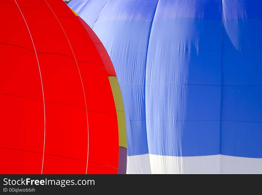 Hot air balloon on the ground. Hot air balloon on the ground