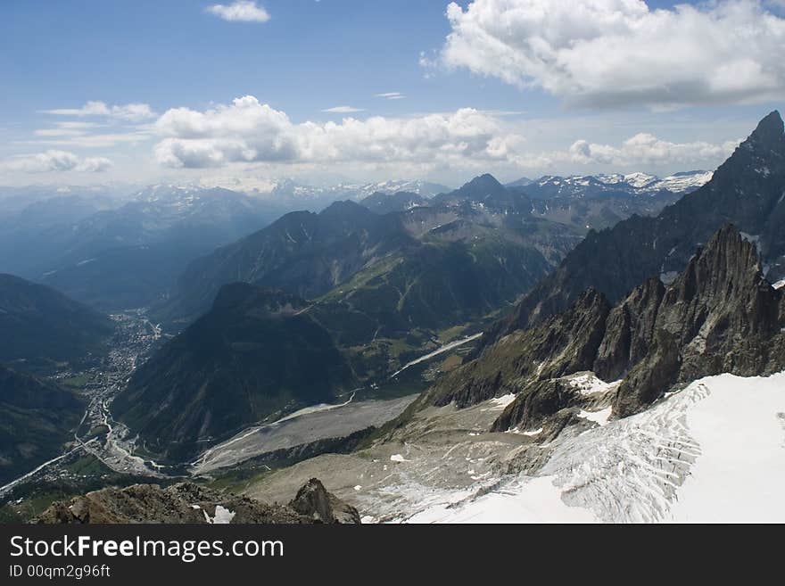 Glacier and Valley - Chamonix, France