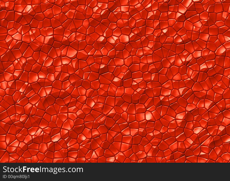 A scrambled red rock pattern background