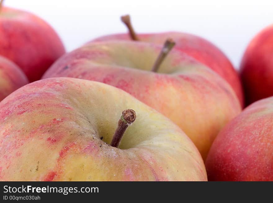 Close-up on fresh red apples