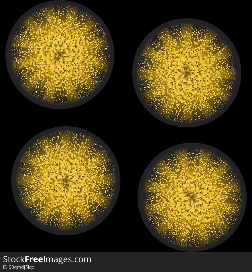 Abstract yellow balls seamless vector wallpaper (pattern). Saved as High Resolution JPG, EPS (AI8).