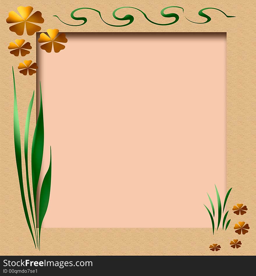 Spring scrapbook frame