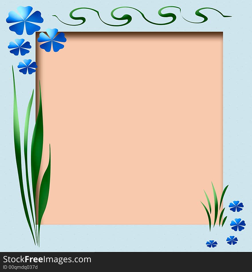 Spring scrapbook frame