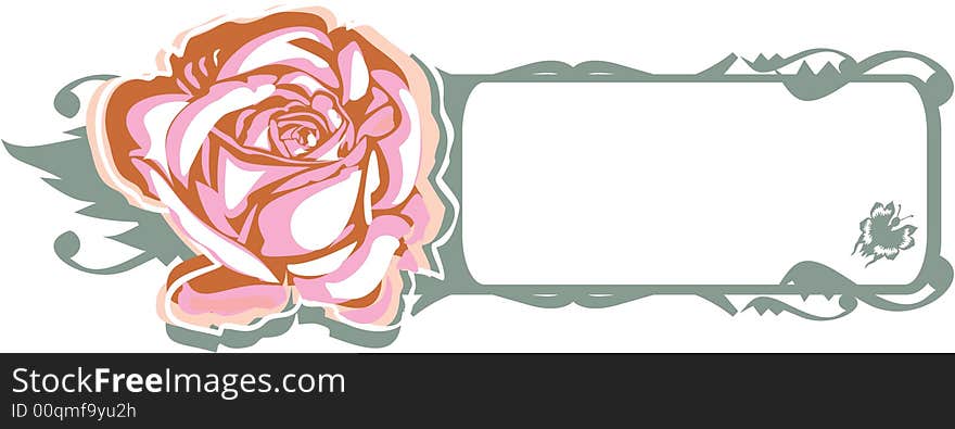 Rose and butterfly vector illustration