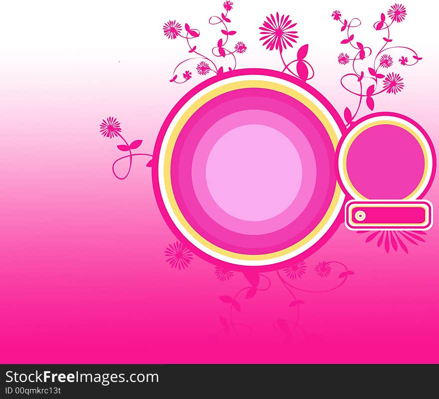 Background pink, flowers and Ornamente. Background pink, flowers and Ornamente