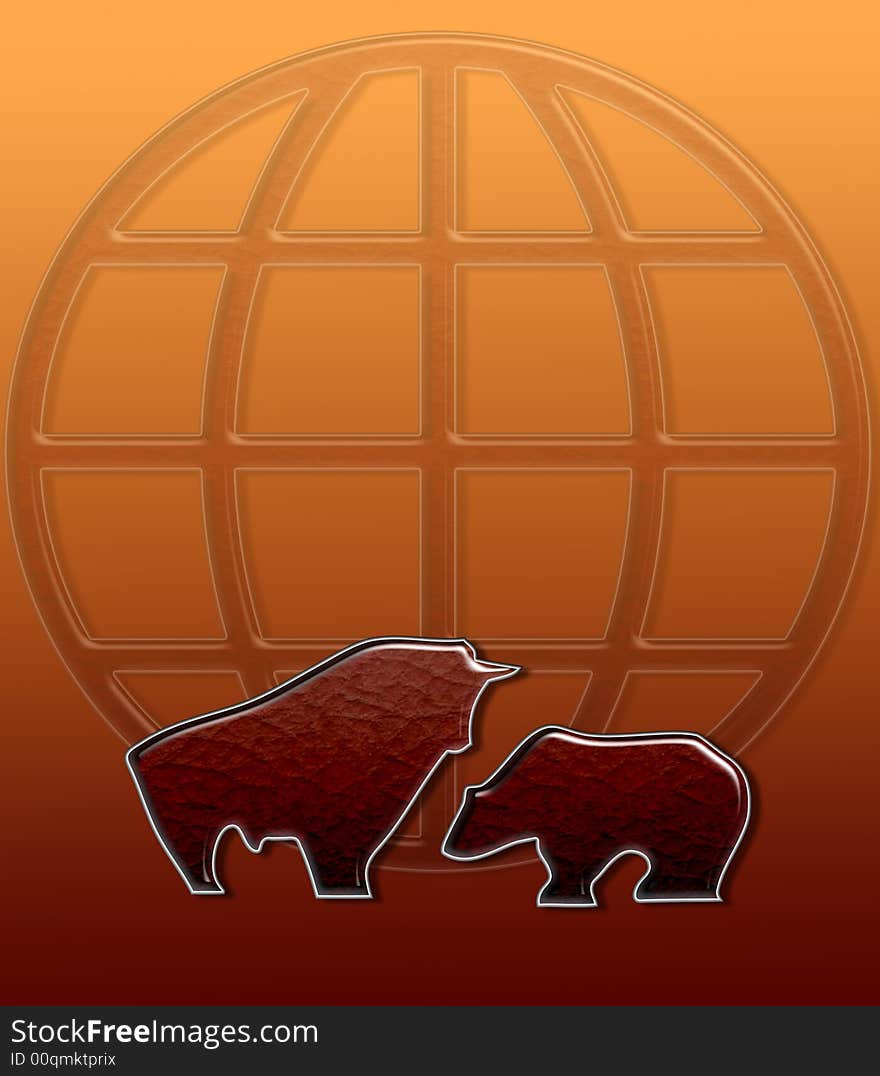 Presentation Bull and Bear, Background. Presentation Bull and Bear, Background