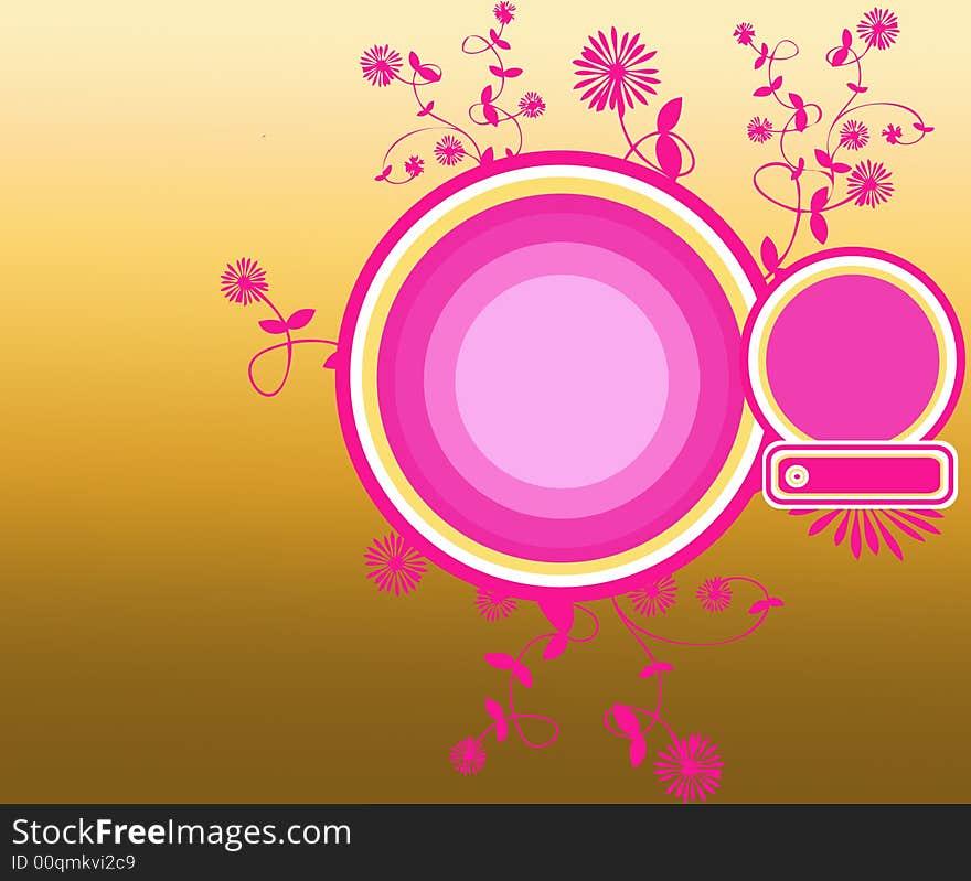 Background pink, flowers and Ornamente. Background pink, flowers and Ornamente