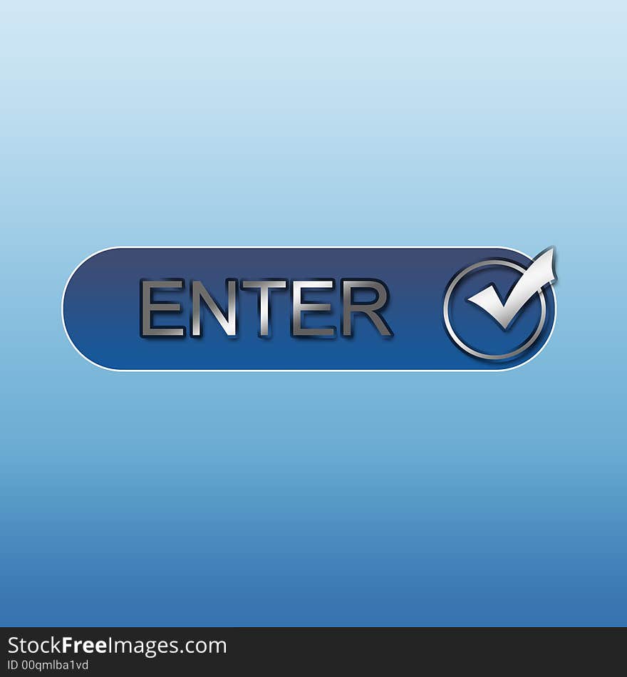 Presentation Graphic Button Enter in Blue. Presentation Graphic Button Enter in Blue