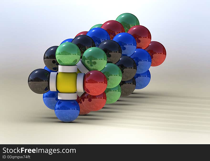 3d illustration of reflective 3d balls,. 3d illustration of reflective 3d balls,