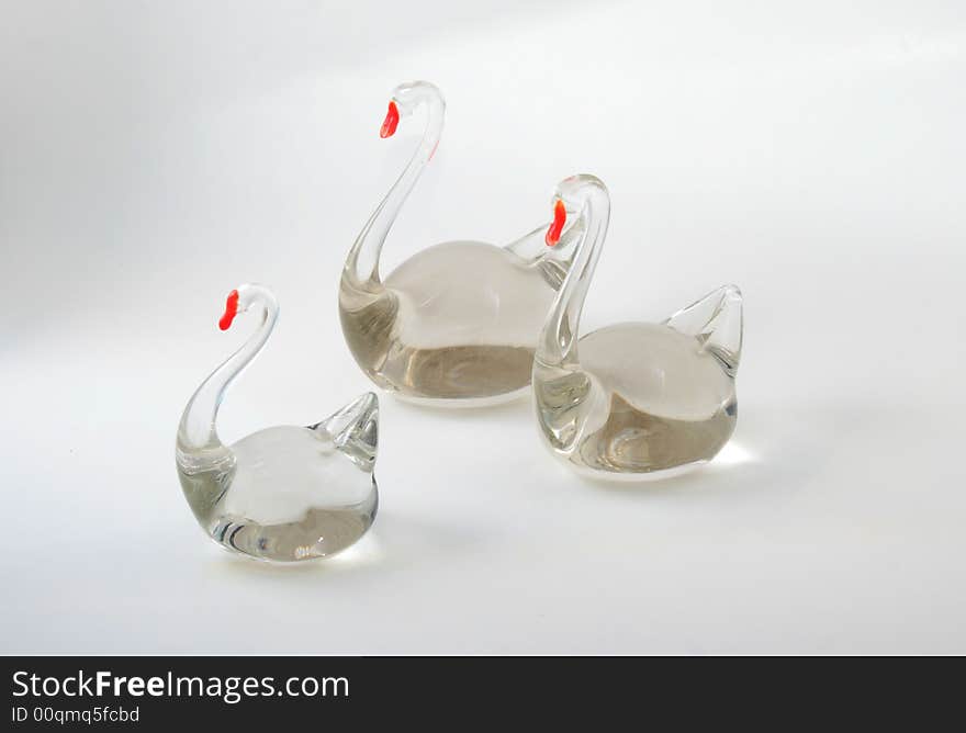 Glass swan