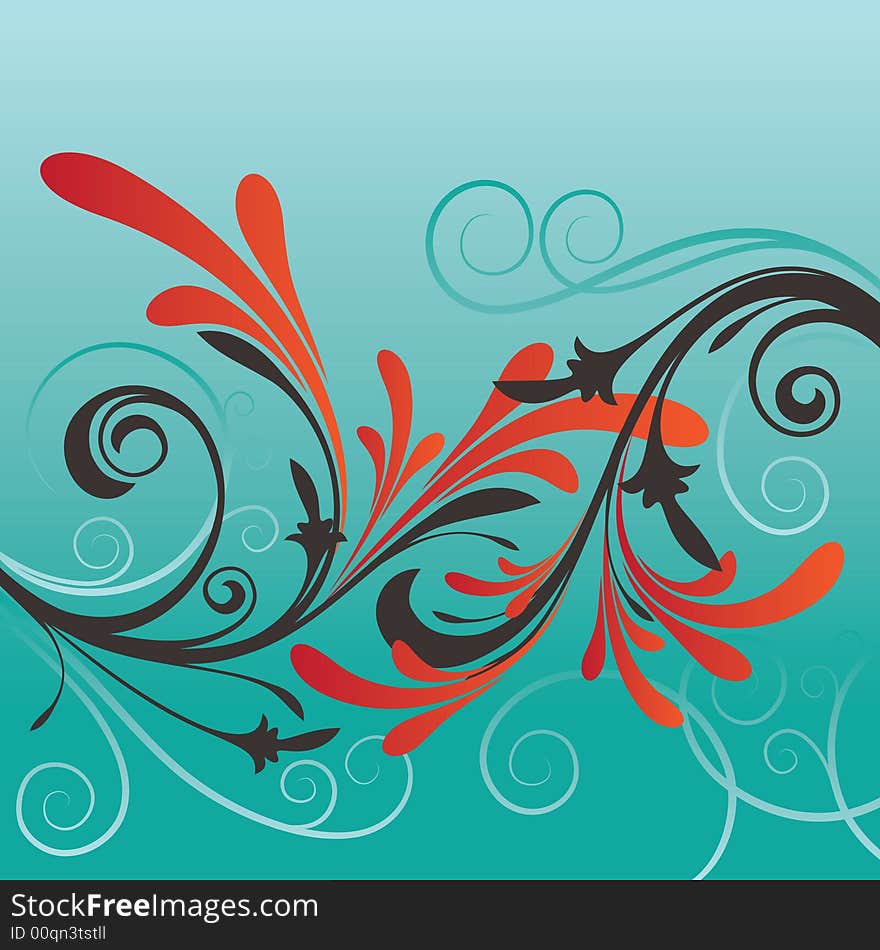 Vector ornament In flower style. Vector ornament In flower style